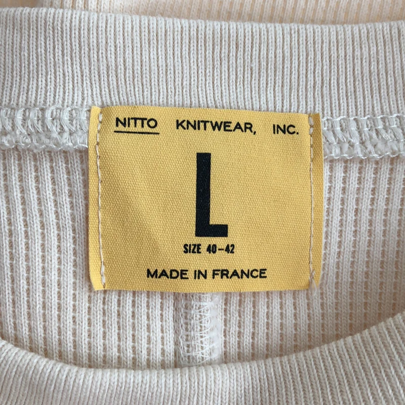 NITTO KNITWEAR / ニットーニットウェア | サーマル 半袖 ニットTシャツ | L | メンズ