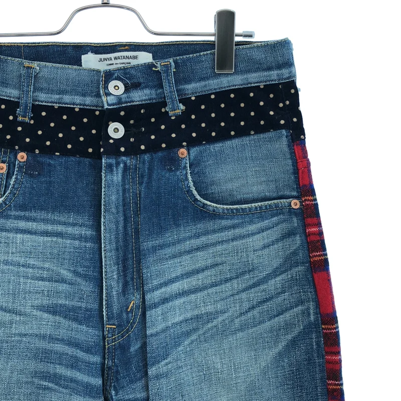 JUNYA WATANABE COMME des GARCONS / ジュンヤワタナベ | 2013AW | 異素材切替 デニムパンツ | XS | メンズ