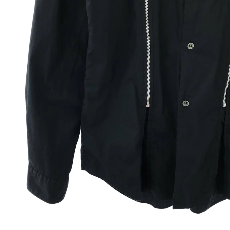 BLACK COMME des GARCONS / ブラックコムデギャルソン | 2019SS | コットン フロントジップ シャツ | XL | メンズ