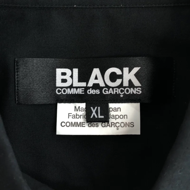 BLACK COMME des GARCONS / ブラックコムデギャルソン | 2019SS | コットン フロントジップ シャツ | XL | メンズ