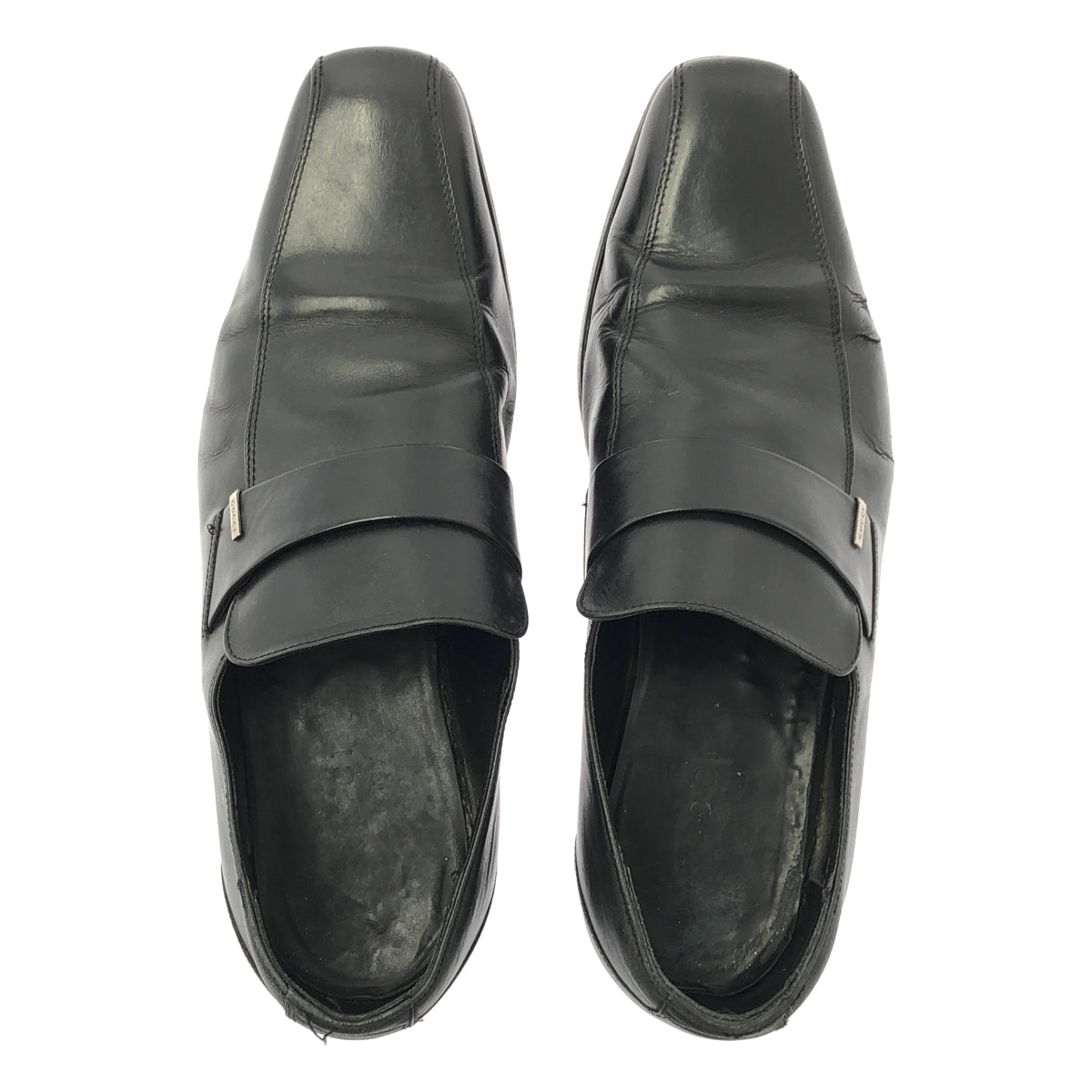 グッチ　ビジネスシューズ　G金具　スクエアトゥ　ブラック GUCCI / グッチ | スクエアトゥ ビジネスシューズ | 40.5 | ブラック