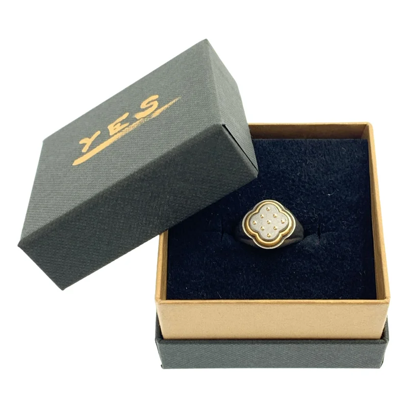 Yes. / イエス | IRON PLATE SIGNET RING リング / K18YG / SV925 |