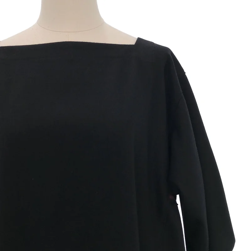 tricot COMME des GARCONS / トリココムデギャルソン | 2021AW | ウール フリルポケット 七分袖ギャザーワンピース | M | レディース