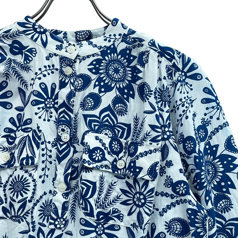 A.P.C. / アーペーセー | レーヨン リネン フローラル プルオーバー ブラウス | 34 | レディース