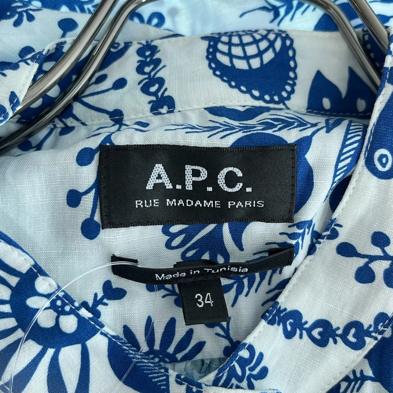 A.P.C. / アーペーセー | レーヨン リネン フローラル プルオーバー ブラウス | 34 | レディース