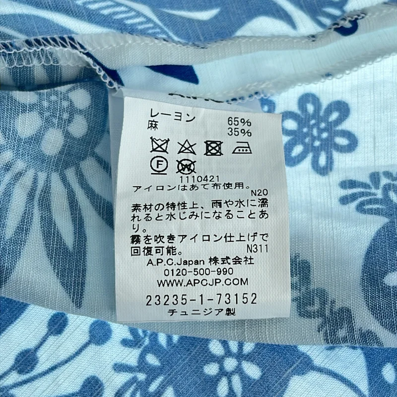 A.P.C. / アーペーセー | レーヨン リネン フローラル プルオーバー ブラウス | 34 | レディース