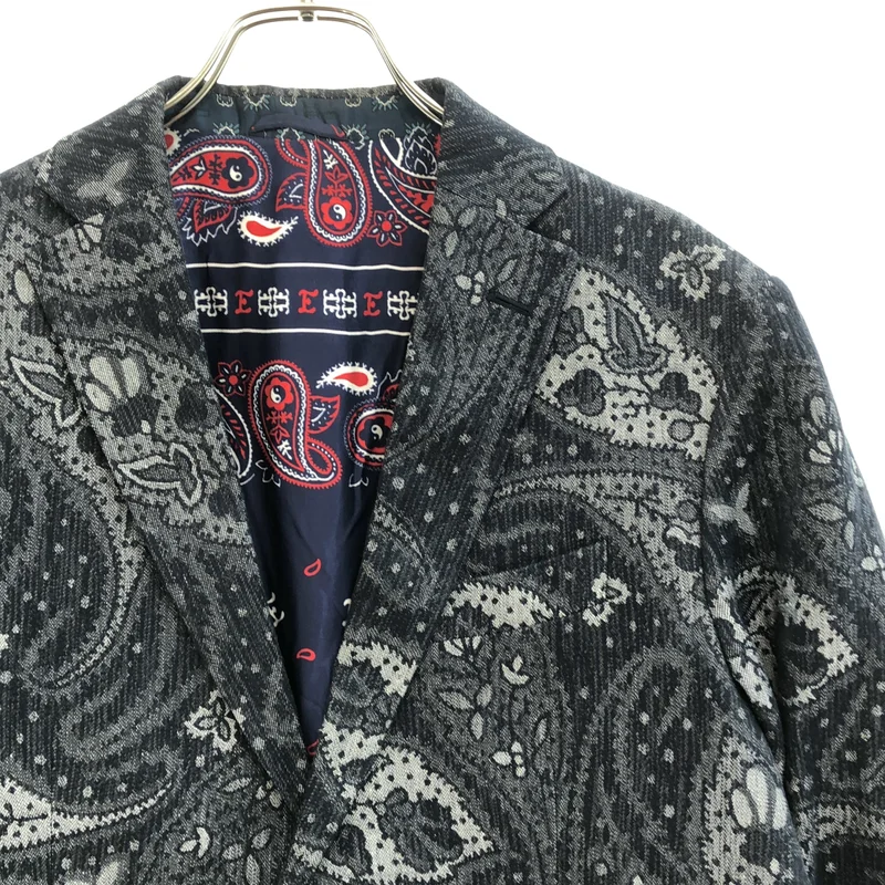 ETRO / エトロ | ペイズリー デニム テーラードジャケット | 46 | メンズ
