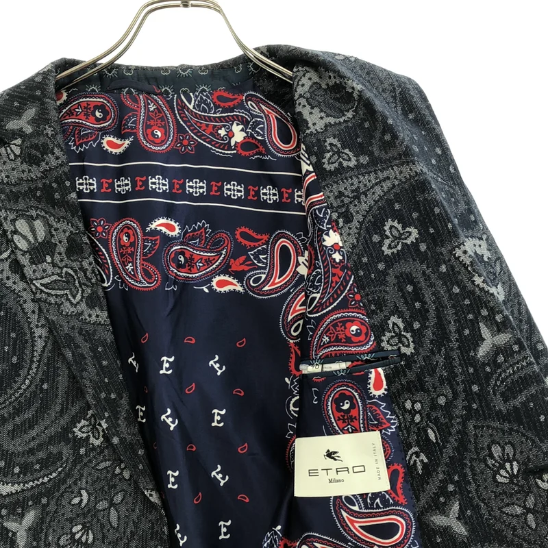 ETRO / エトロ | ペイズリー デニム テーラードジャケット | 46 | メンズ