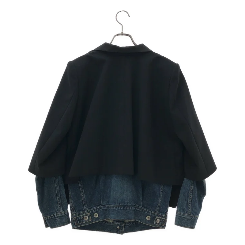 sacai / サカイ | デニムドッキング テーラードジャケット | 1 | レディース