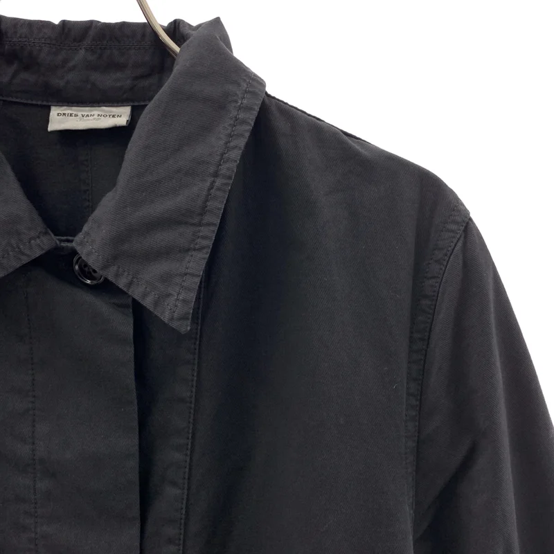 DRIES VAN NOTEN / ドリスヴァンノッテン | コットン ギャザー シャツワンピース | 38 | レディース