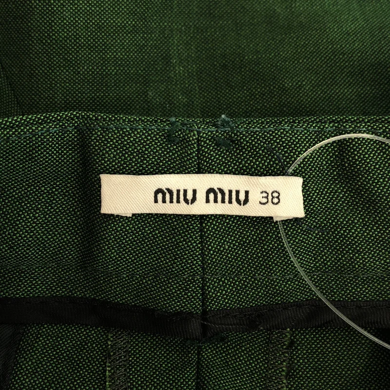 miu miu / ミュウミュウ | モヘア ウール 2タック ボタンフライ ショートパンツ | 38 | レディース