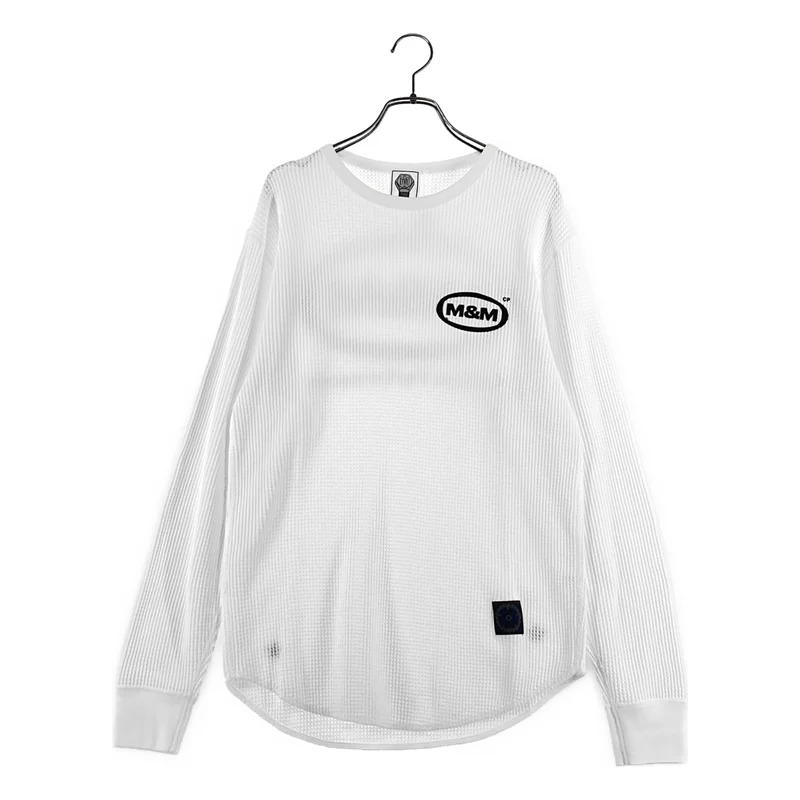 M&M / エムアンドエム | サーマル ロゴ Tシャツ | M | メンズ