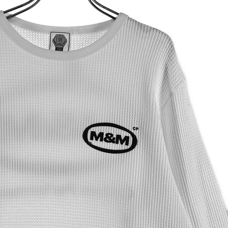 M&M / エムアンドエム | サーマル ロゴ Tシャツ | M | メンズ