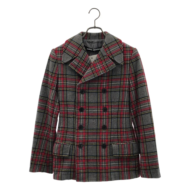 JUNYA WATANABE COMME des GARCONS / ジュンヤワタナベ | 2010AW | ウール チェック ダブルブレスト ジャケット / 総裏地 | XS | レディース