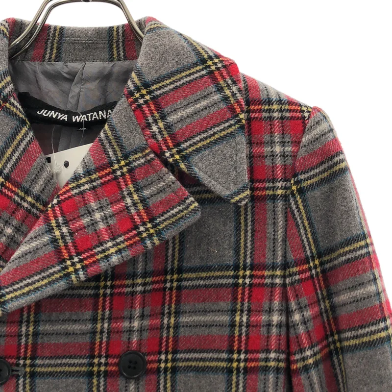 JUNYA WATANABE COMME des GARCONS / ジュンヤワタナベ | 2010AW | ウール チェック ダブルブレスト ジャケット / 総裏地 | XS | レディース