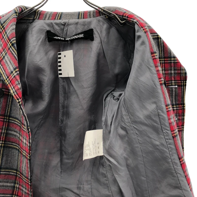 JUNYA WATANABE COMME des GARCONS / ジュンヤワタナベ | 2010AW | ウール チェック ダブルブレスト ジャケット / 総裏地 | XS | レディース