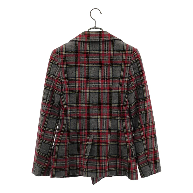 JUNYA WATANABE COMME des GARCONS / ジュンヤワタナベ | 2010AW | ウール チェック ダブルブレスト ジャケット / 総裏地 | XS | レディース