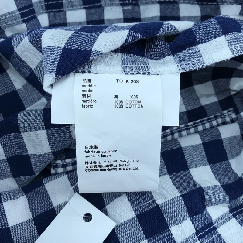 tao COMME des GARCONS / タオコムデギャルソン | トーベヤンソン ギンガムチェック トートバッグ |