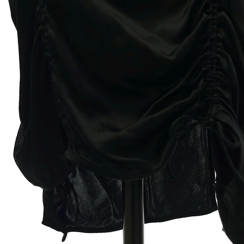 HELMUT LANG / ヘルムートラング | シルク 変形 サイドジップ スカート | 2 | レディース