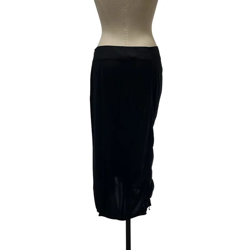 HELMUT LANG / ヘルムートラング | シルク 変形 サイドジップ スカート | 2 | レディース