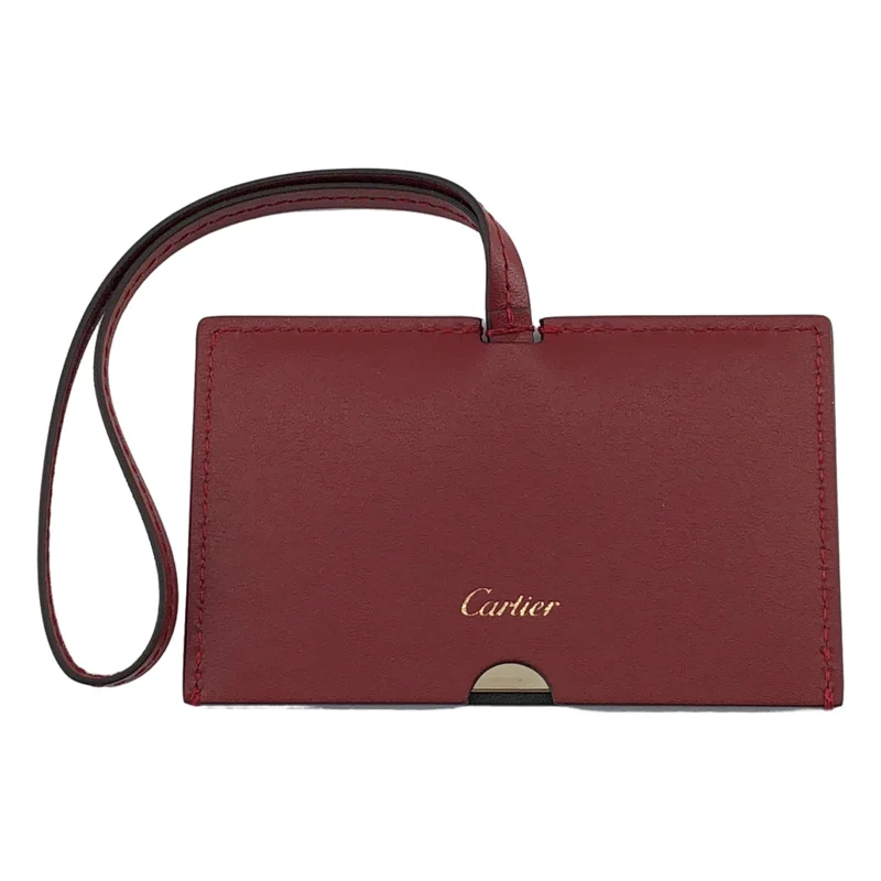 Cartier / カルティエ | レザー ストラップ付き ミラー |