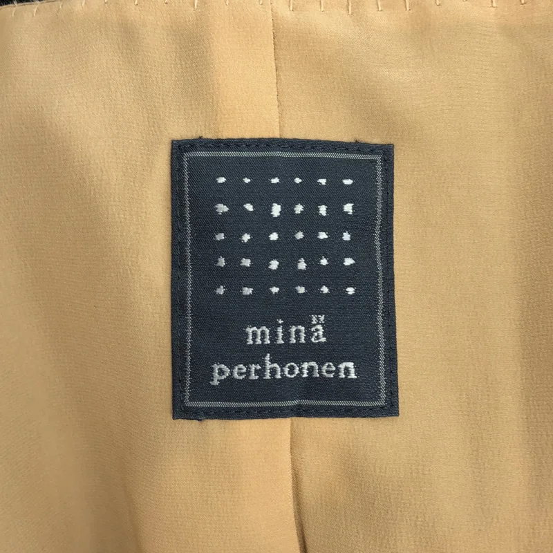 mina perhonen / ミナペルホネン | tambourine ウール 刺しゅう ノーカラーコート | 38 | レディース