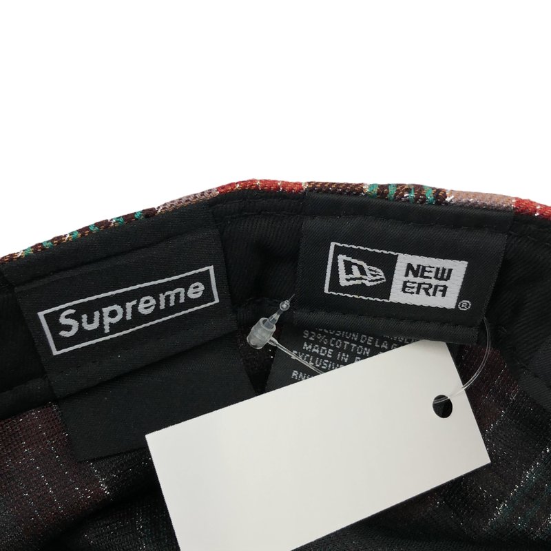 SUPREME / シュプリーム | 2023SS | × NEW ERA / Metallic Plaid SLogo Cap チェックキャップ | 7 5/8 | その他
