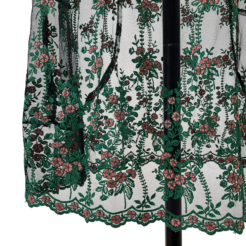 COMME des GARCONS COMME des GARCONS / コムコム | メッシュ エンブロイダリー ロングスカート | S | レディース