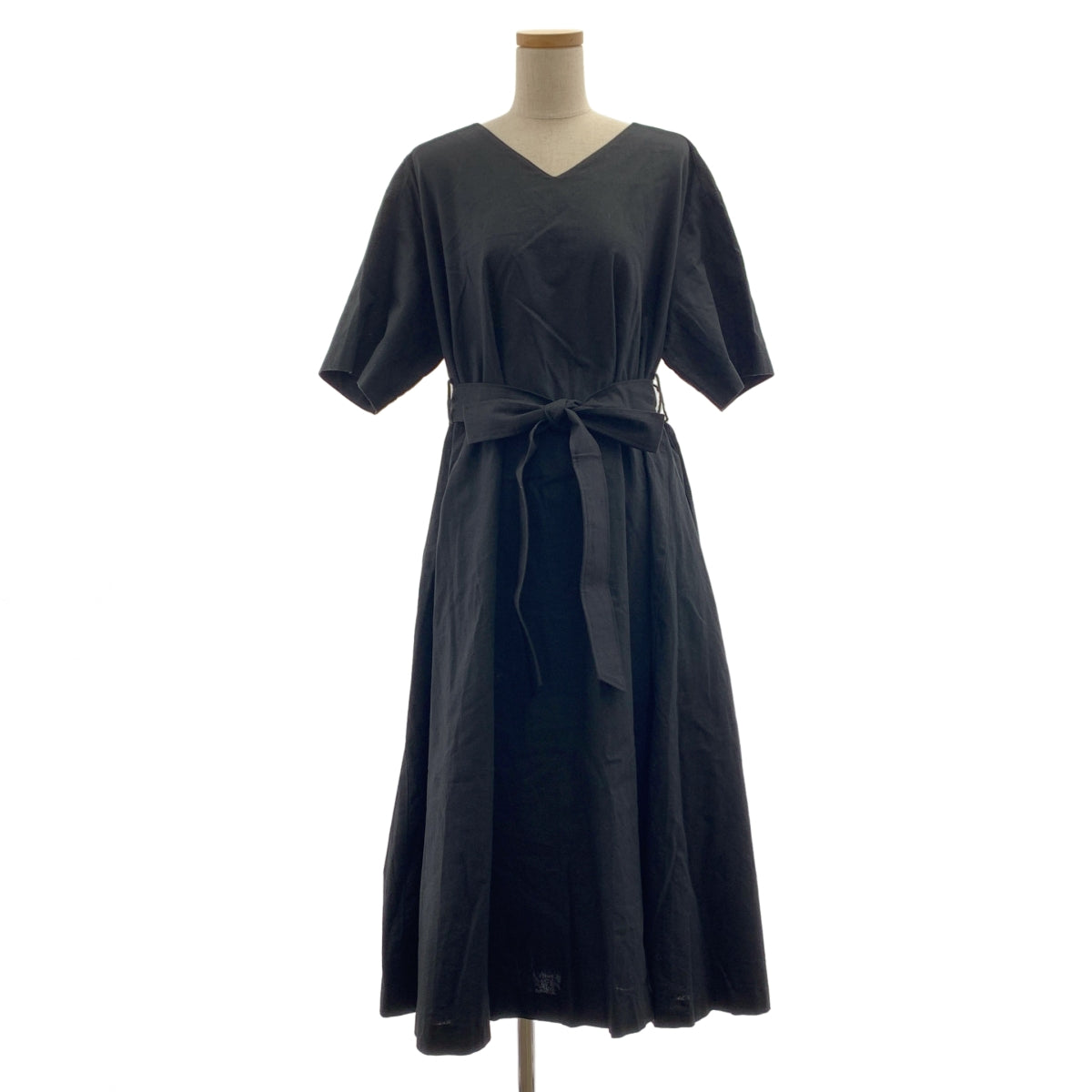 foufou / フーフー | THE DRESS #36 black linen dress リネン ドレス