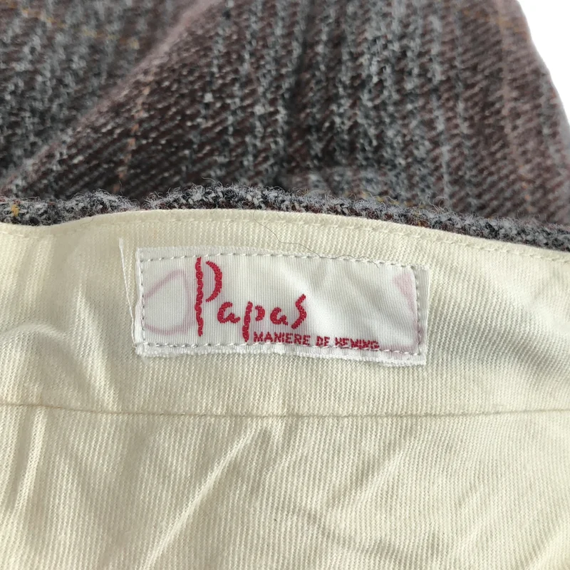 PAPAS / パパス | ウール チェック 3タック ワイドスラックス | M | メンズ