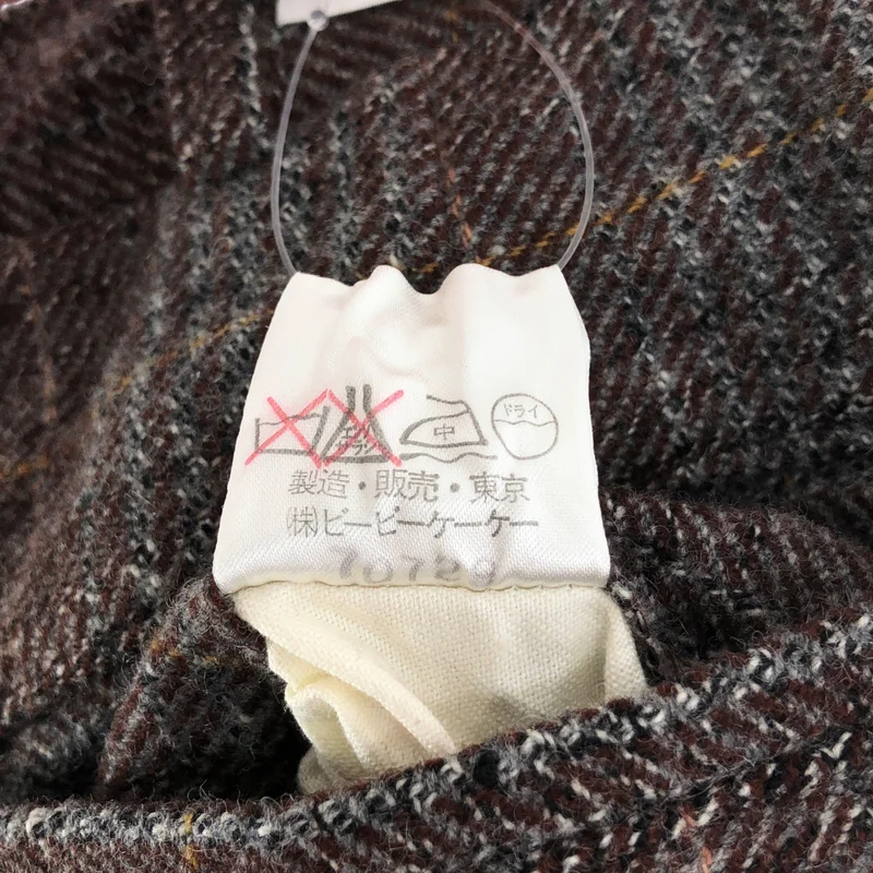 PAPAS / パパス | ウール チェック 3タック ワイドスラックス | M | メンズ