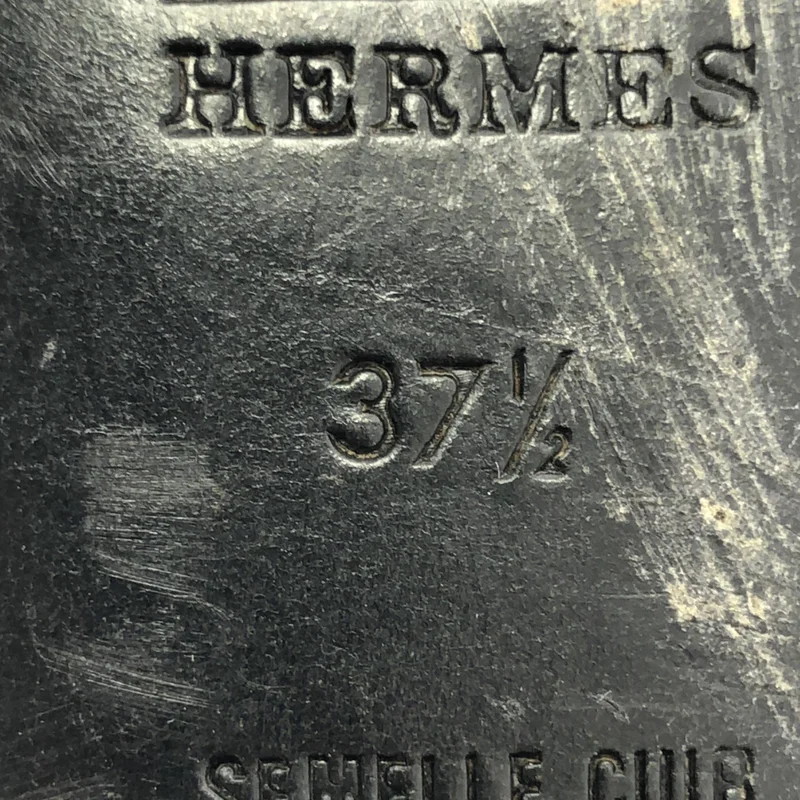 HERMES / エルメス | レザー ポインテッドトゥ ヒールパンプス | 37 1/2 | レディース