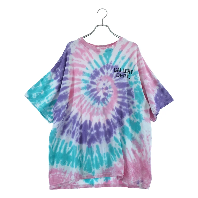 GALLERY DEPT. / ギャラリーデプト | ダメージ加工 タイダイ染め ロゴプリント Tシャツ | XL | メンズ