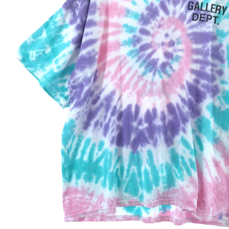 GALLERY DEPT. / ギャラリーデプト | ダメージ加工 タイダイ染め ロゴプリント Tシャツ | XL | メンズ