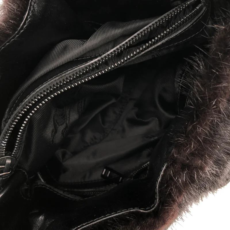Burberry / バーバリー | 2way ファー レザー ハンドバッグ |
