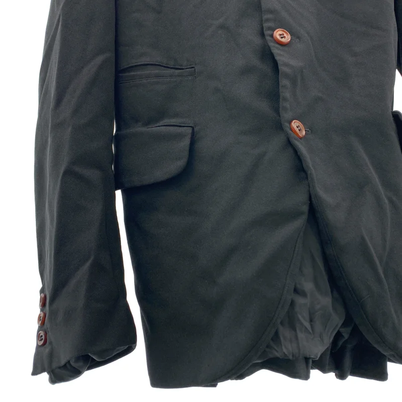 COMME des GARCONS HOMME PLUS / コムデギャルソンオムプリュス | 2023SS | ポリエステル 製品加工 変形 バックジップ シングルブレスト ジャケット | S | メンズ