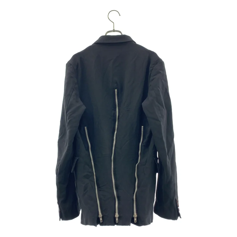 COMME des GARCONS HOMME PLUS / コムデギャルソンオムプリュス | 2023SS | ポリエステル 製品加工 変形 バックジップ シングルブレスト ジャケット | S | メンズ