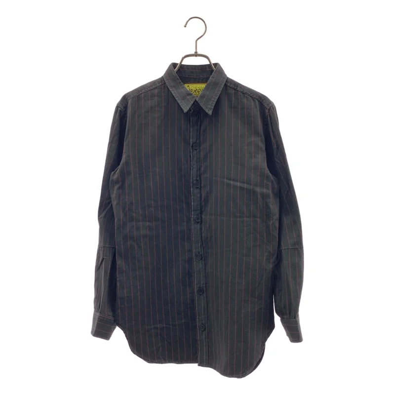 Nemeth / ネメス | コットン ストライプ タックスリーブ シャツ | S | メンズ