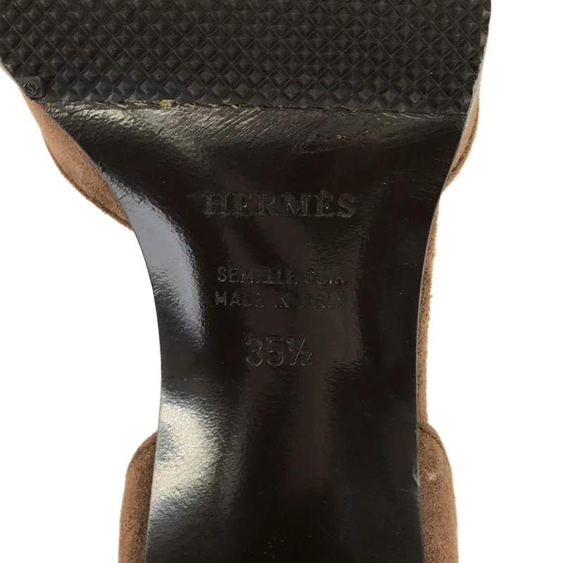 HERMES / エルメス | スエードレザー バックルパンプス | 35 1/2 | レディース