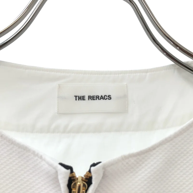 THE RERACS / ザリラクス | ビブフロント フロントジップ 半袖シャツ | 38 | レディース
