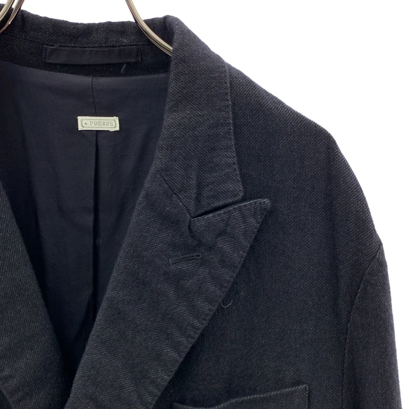 A.PRESSE / アプレッセ | Double Breasted Jacket リネン混 テーラードジャケット | 3 | メンズ