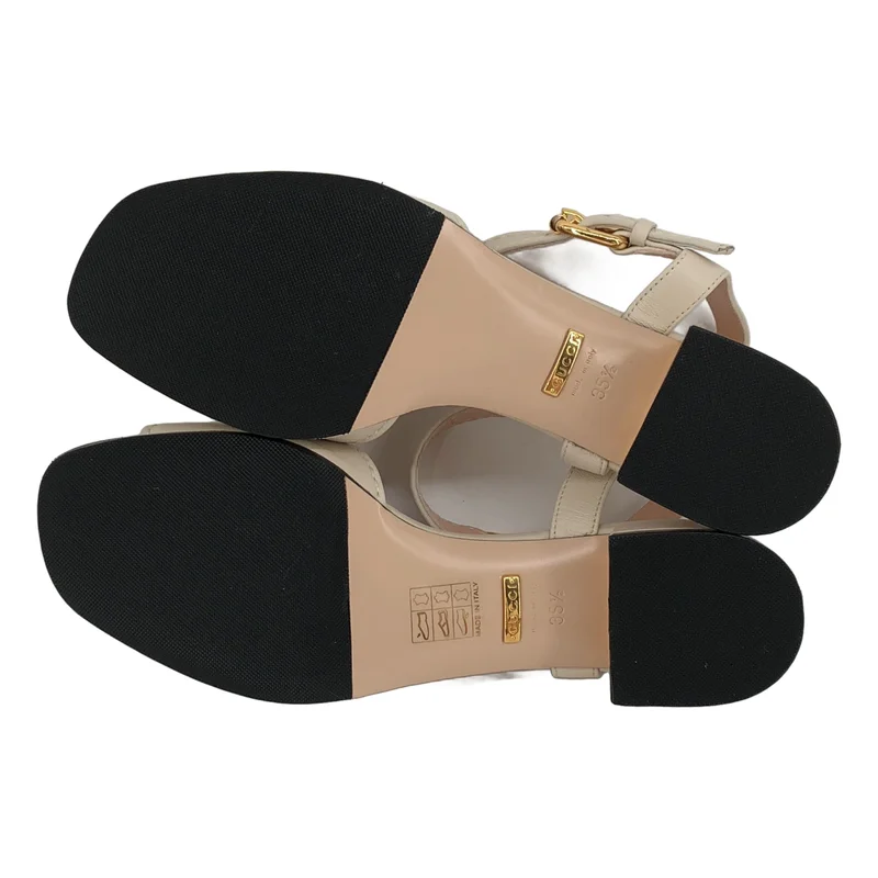 GUCCI / グッチ | レザーサンダル | 35 2/1 | レディース