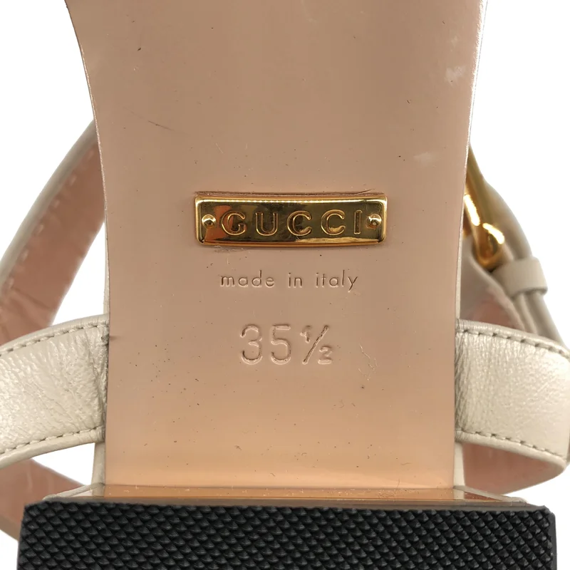 GUCCI / グッチ | レザーサンダル | 35 2/1 | レディース