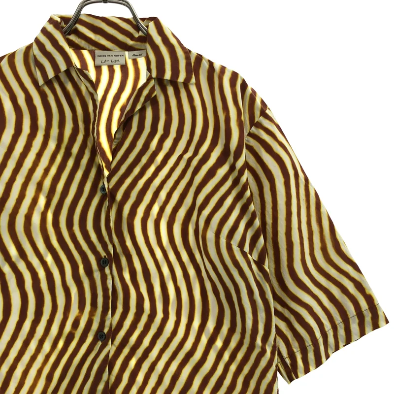 DRIES VAN NOTEN / ドリスヴァンノッテン | Len Lye / コットン オープンカラーシャツ | 36 | レディース