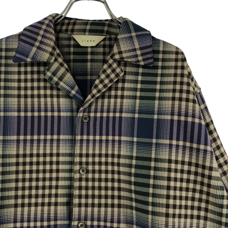 JieDa / ジエダ | CHECK OPEN COLLAR SHIRT チェック オープンカラーシャツ | 2 | メンズ