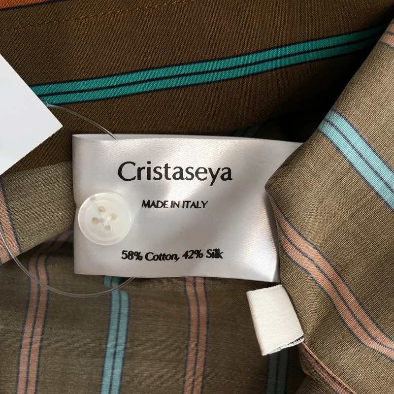 Cristaseya / クリスタセヤ | ストライプ バンドカラーシャツ_長袖 | M | メンズ