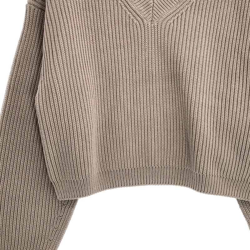 Deuxieme Classe / ドゥーズィエムクラス | 2023SS | EVERYDAY I LIKE / Design Sleeve Cropped コットン プルオーバーニット |