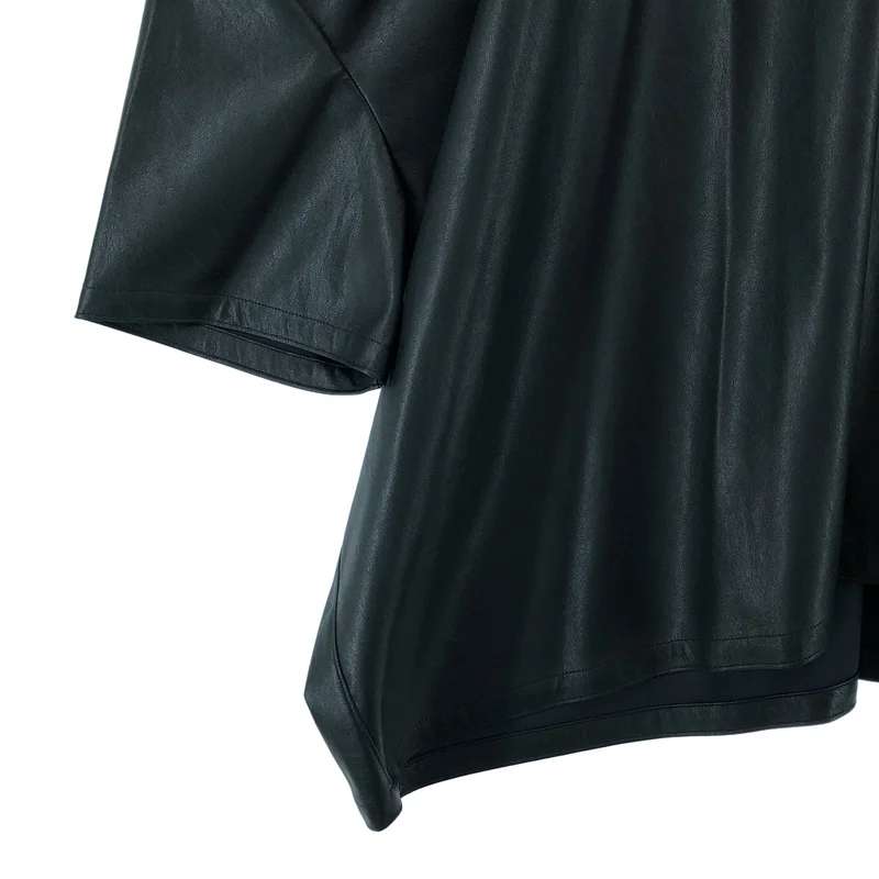 JUNYA WATANABE COMME des GARCONS / ジュンヤワタナベ | 2024AW | フェイクレザー プルオーバーワイドシャツ | S | レディース