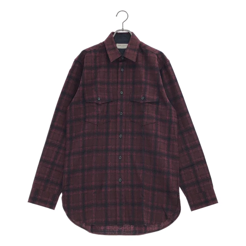 SAINT LAURENT PARIS / サンローランパリ | 2014AW | エディ期 チェックシャツ | 39 15 1/2 | メンズ