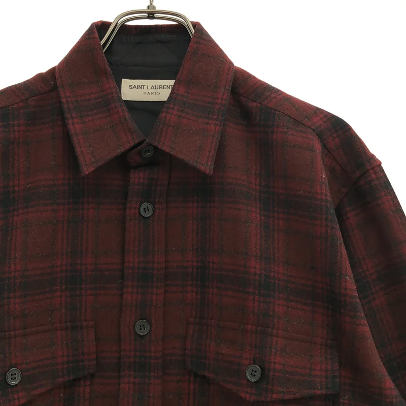 SAINT LAURENT PARIS / サンローランパリ | 2014AW | エディ期 チェックシャツ | 39 15 1/2 | メンズ